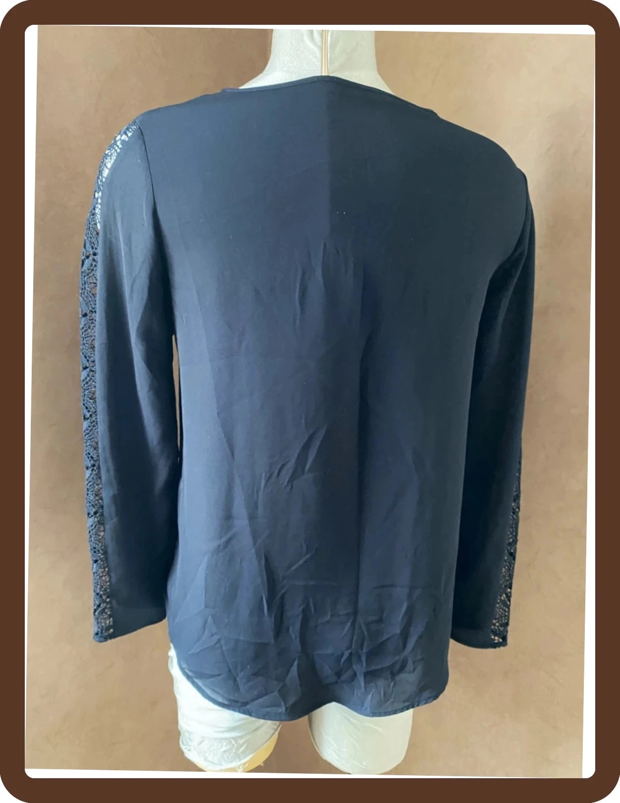 Marine blouse met borduurwerk Zara Trafaluc T34 – Elegant & als nieuw! – photo 4